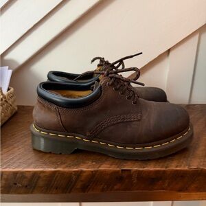 Dr. Martens Men's Dark Brown Leather Oxfords